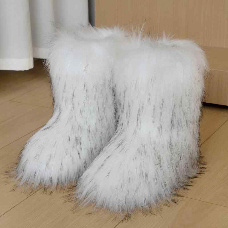 ブーツ レディース ムートンブーツ ファー ミドル丈 あったか 防寒 雪道 普段使い かわいい カジュアル ブラック ピンク系 グレー