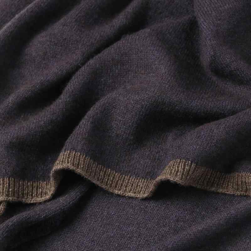 ストール レディース 秋冬 ヤク ウール ブレンド ニット 大判 厚手 無地 パープル ネイビー 暖かい 防寒 ショール ひざ掛け 軽量 あったか 内モンゴル産