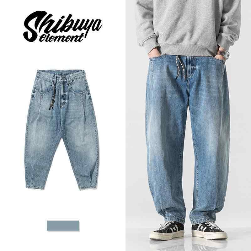 メンズ デニムパンツ 春夏 秋冬 男性用 ジーンズ ストレッチなし コットン素材 95パーセント 洗い加工 ビンテージ風 ルーズフィット ワイドレッグ ロング丈 ミッドライズ ジップフライ 標準厚 ライトブルー ダークブルー ブラック 街着 カジュアル