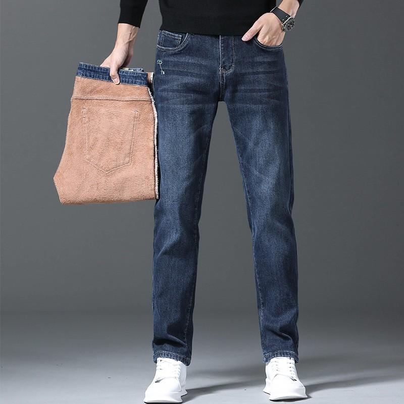 ジーンズ メンズ 秋冬 裏起毛 ストレート ストレッチ 伸縮性 デニムパンツ ジーパン ズボン 男性用 カジュアル オシャレ ウォッシュ加工