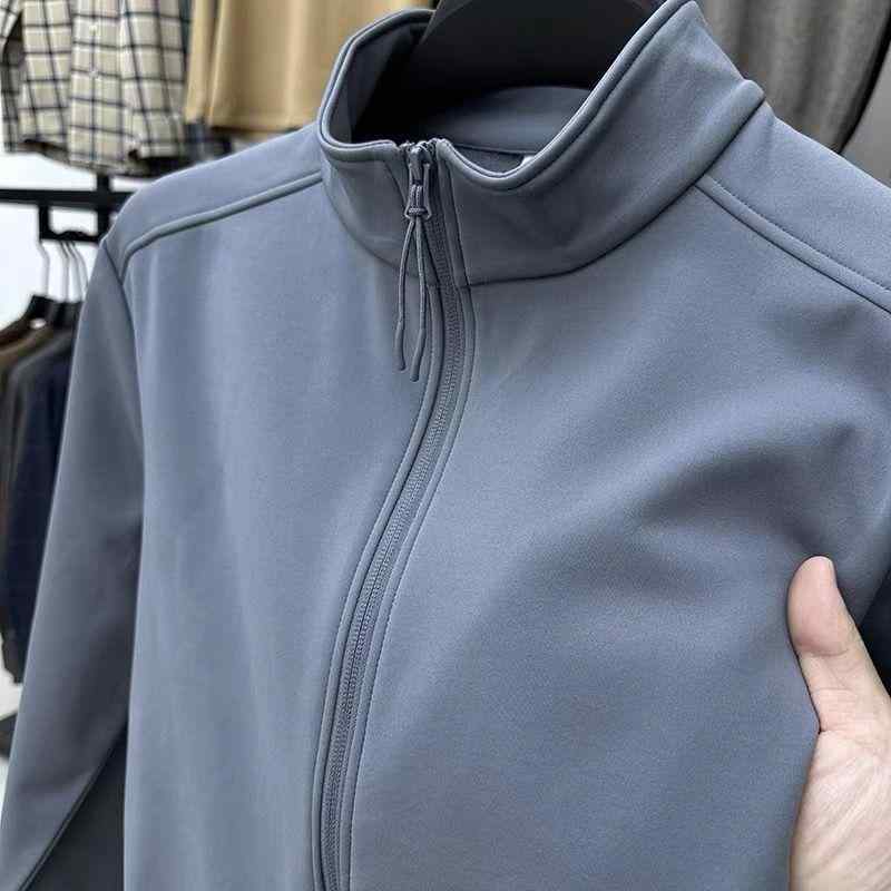 上衣 成人男性用 朦々たる 秋冬 アウター 心地好い 個人的特徴 流行り物 ラグラン捩り 上衣 耐摩耗性 ポリエステル 黒いこと カーキ 緑であること 薄墨色 青み