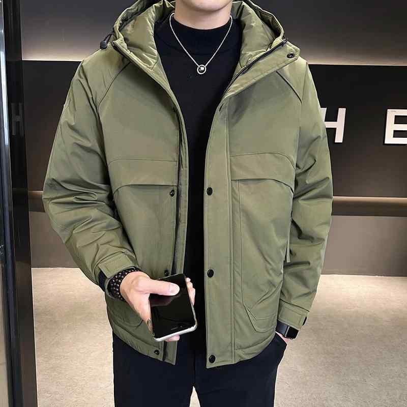 綿入りジャケット メンズ 秋冬 加綿 フード付き 防寒着 ジャンパー ブルゾン 作業着 カーキ ブラック アーミーグリーン ダークレッド ポリエステル 8,219円
