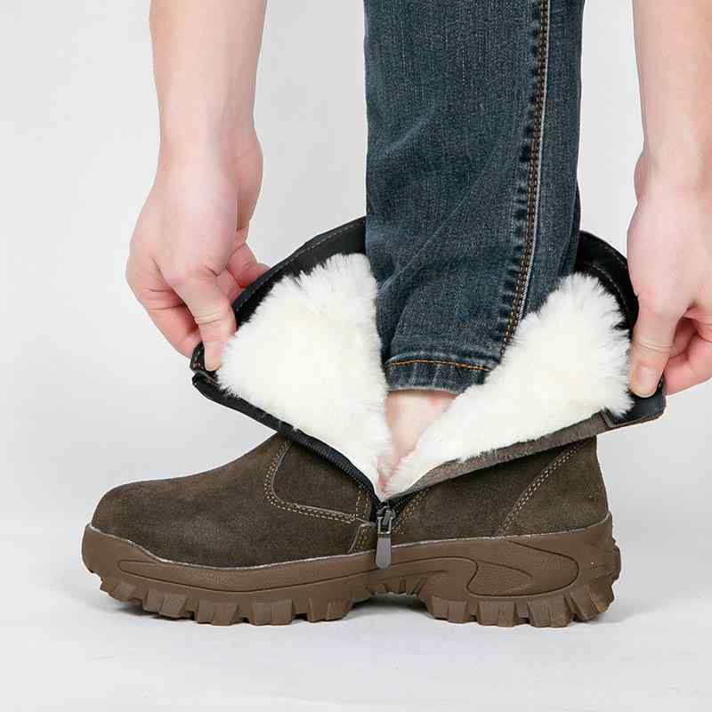 雪地ブーツ 男性用 厚手 シープスキン ムートンブーツ 防寒靴 スノーブーツ 暖かい 裏ボア 床 普段使い