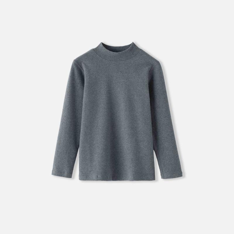 子供用Tシャツ キッズ 男女兼用 純綿 あったか インナーシャツ 秋冬 トップス 長袖 カットソー 男の子 女の子 半ハイネック 90cm 100cm 110cm 120cm 130cm 140cm 150cm 160cm 白 黒