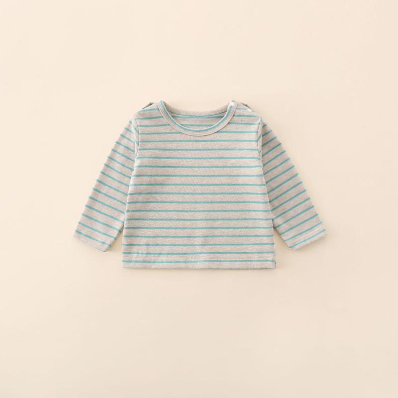 Tシャツ ベビー キッズ ボーダー トップス 子供服 男女兼用 長袖 カットソー ハイネック インナー 春秋 綿100% かわいい 普段着