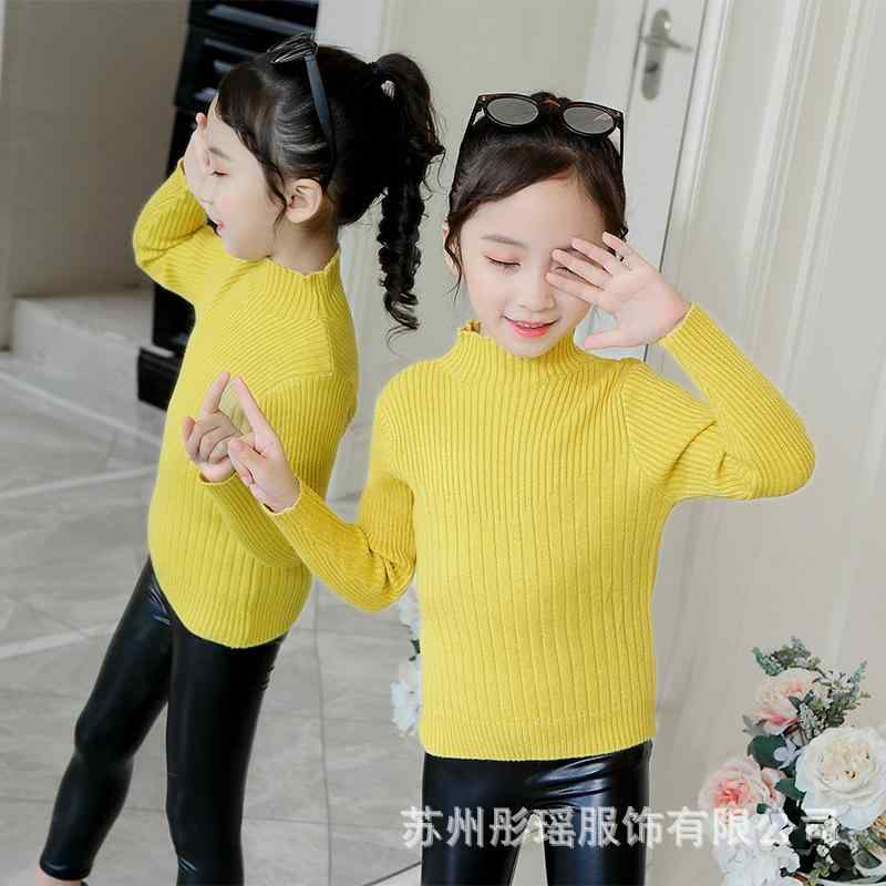 ニット・セーター キッズ 女の子 冬服 子供服 トップス 高襟 リブニット プルオーバー 防寒 暖か かわいい ガーリー カジュアル おしゃれ 秋冬 ベージュ ピンク系 レッド ブラック