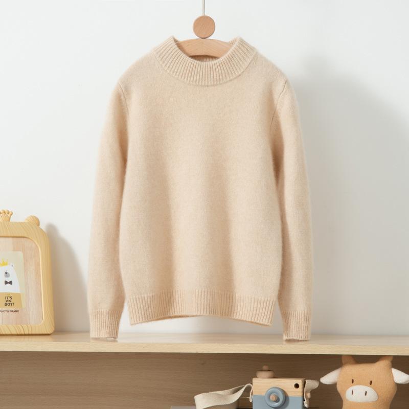 編み物・スウェーター キッズ 赤ちゃん用 野羊 毛糸 カシミール混紡 朦々たる タートルネック トップス カットソー はだ着 普段使い走り 防寒 100 110 120 130 140 150 160
