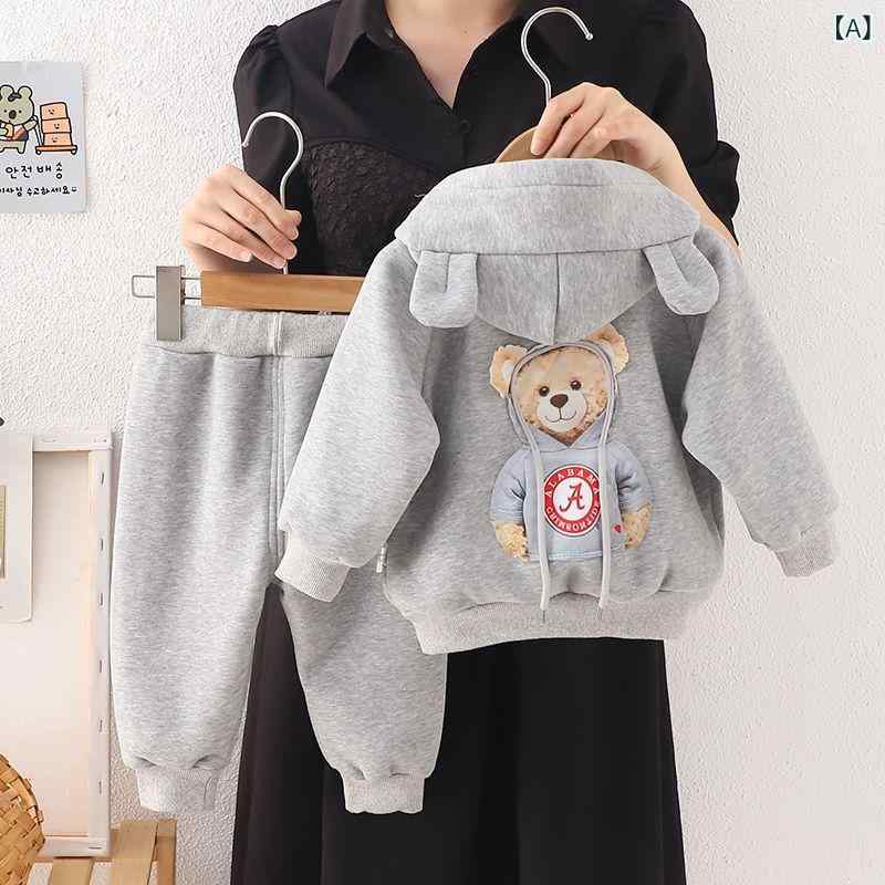 キッズ スウェット セットアップ 上下セット 長袖 パーカー パンツ 裏起毛 厚手 あったか 秋冬 幼児 ベビー 男の子 女の子 かわいい カジュアル 普段着 部屋着