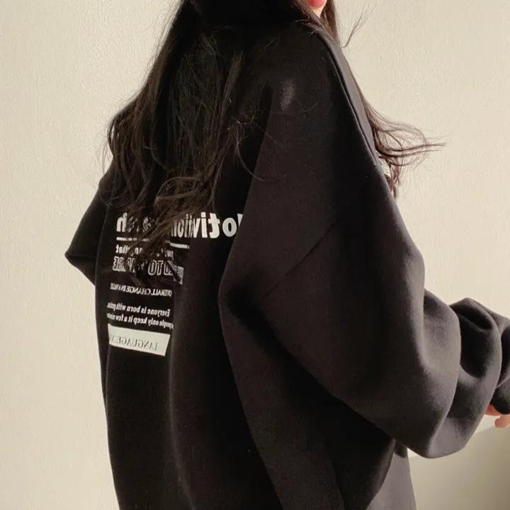 パーカー レディース 韓国風 ゆったり オーバーサイズ スウェット トップス 秋冬 ビッグシルエット かわいい カジュアル 部屋着 普段使い 長袖 薄手 裏起毛 M L XL XXL グレー ブラック コーヒー
