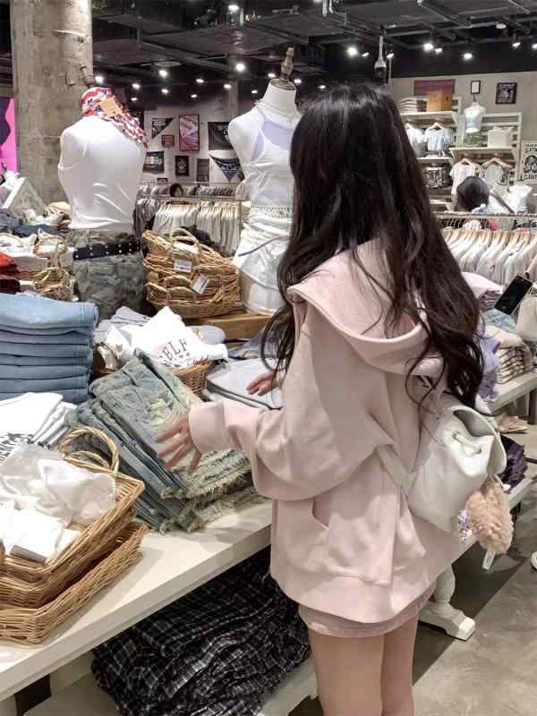 パーカー レディース 春 女性用 韓国風 リラックス ゆったり フード付き 緑 グリーン ピンク系 カーディガン 春物 長袖 衛衣 スウェット 綿
