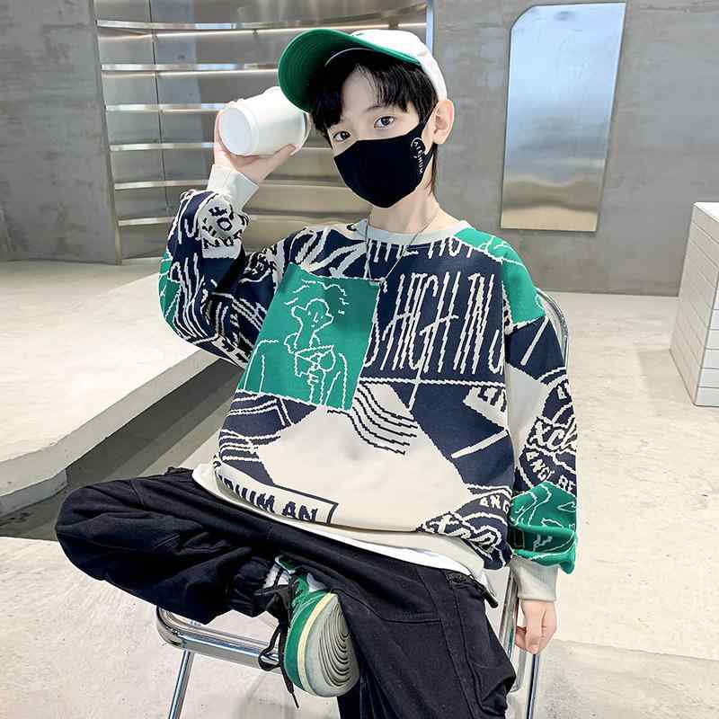 子供服 スウェット 春秋 男の子 パーカー 長袖 トップス 子供 秋 春 中学生 高学年 ボーイズ 運動着 普段着 グリーン 綿