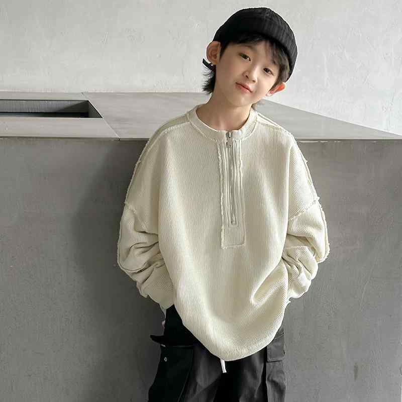 キッズ 男の子用 スウェット トップス 秋冬 子供服 長袖 トレーナー カットソー プルオーバー 丸首 綿85% カジュアル 普段着