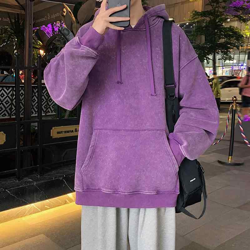 パーカー 男性用 コットン混紡 プルオーバー 薄手 春秋 グレー ブラック ピンク レッド グリーン ブルー パープル コーヒー 部屋着 普段使い