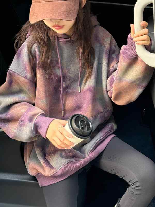 子供服 トレーナー 秋冬 子供 女の子 裏起毛 パーカー 長袖 トップス 普段着 通学着 かわいい 紫色