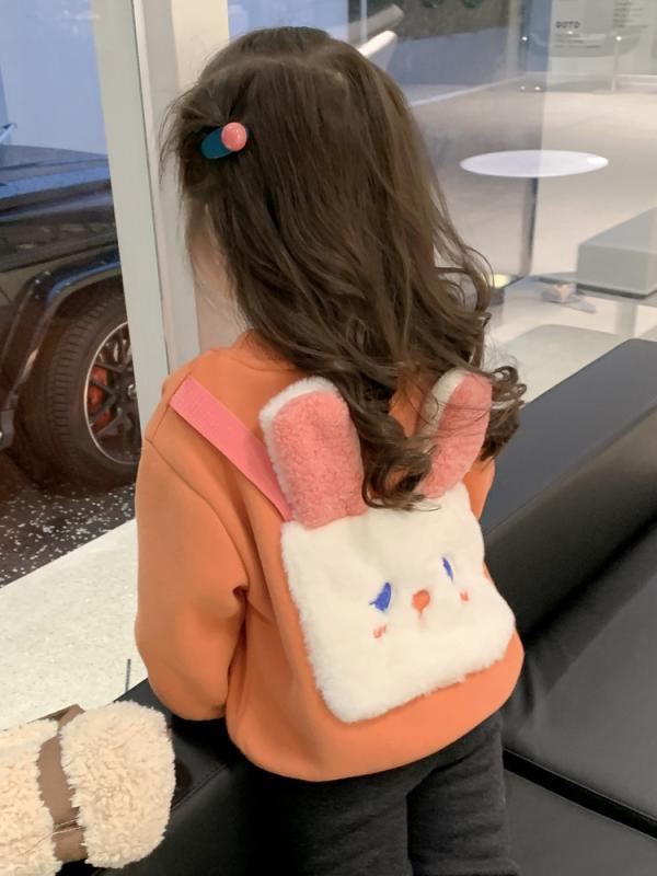 子供用 スウェット 女の子 韓国風 ファッション カートゥーン うさぎ 裏起毛 厚手 プルオーバー トップス かわいい 普段使い