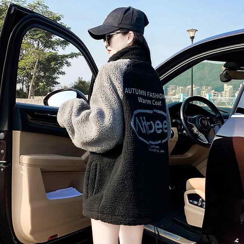 流汗 レディース 秋冬 色彩設計 ボア ジレー 上衣 朦々たる 裏起毛 トップス ゆったり 高押し出し 好いたらしいめ トップス-パーカー-レディースファッション