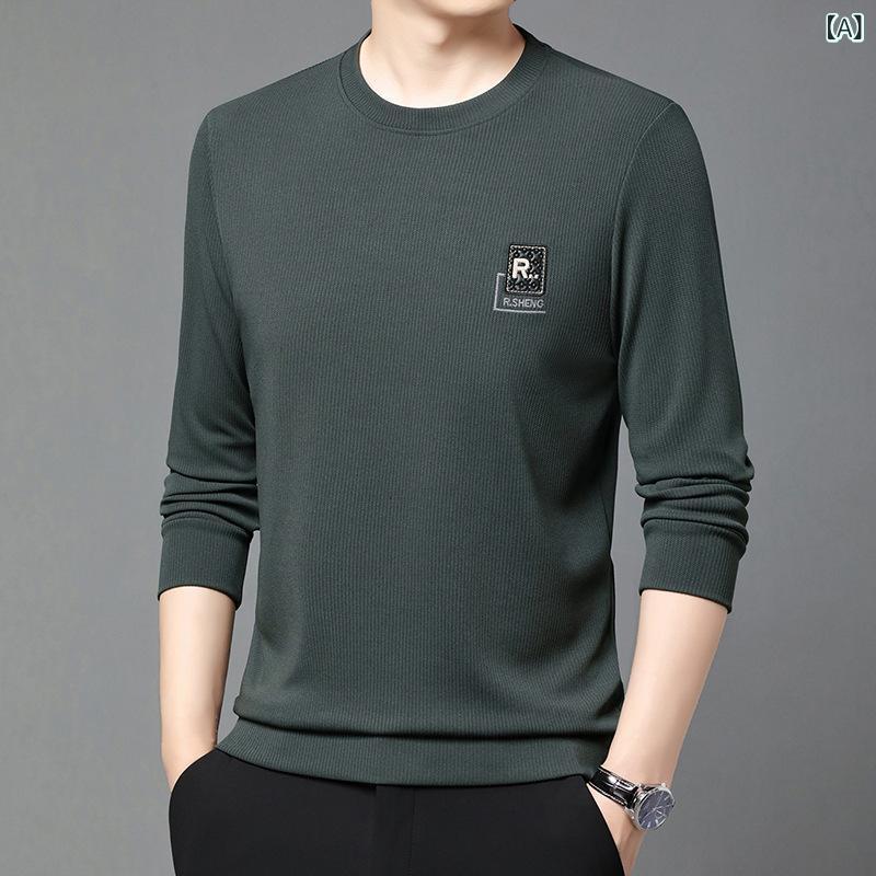 スウェット メンズ パーカー 韓国風 カジュアル トップス 長袖 Tシャツ カットソー プルオーバー 春秋 ポリエステル プリント M L XL XXL XXXL XXXXL 豆緑 鉄錆色 コーヒー色 ダークグレー ハ青 ブラック オフホワイト