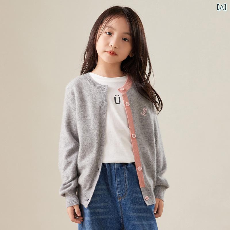 ちびっ子服 ジレー お坊っちゃん お嬢さん 色彩設計 トップス 長袖 アウター 羊毛 普段使い