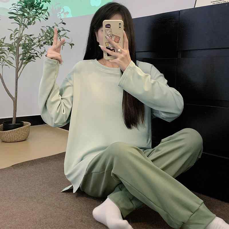 パジャマ レディース 春秋 長袖 綿 薄手 上下セット ルームウェア 部屋着 かわいい 仙女風 リラックスウェア 快適 通気性 女性 家着 旅行 ホテル M L XL XXL