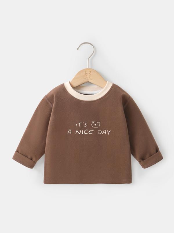 子供服 Tシャツ ベビー服 長袖 トップス 春秋 男女兼用 幼児 カットソー 綿混紡 かわいい パンダ柄 カジュアル 杏色 深・稀色 73cm 80cm 90cm 100cm 110cm 120cm