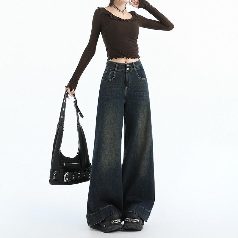 ジーンズ レディース 秋冬 高身長 ワイドレッグ デニムパンツ ベルボトム ハイウエスト 美脚 ストレッチ ジーパン カジュアル 通勤 オフィス きれいめ ファッション