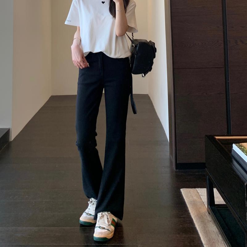 ジーンズ レディース ハイウエスト 美脚 スキニー ジーパン デニムパンツ 黒 春夏 伸縮性 体型カバー 通勤 ゆったり