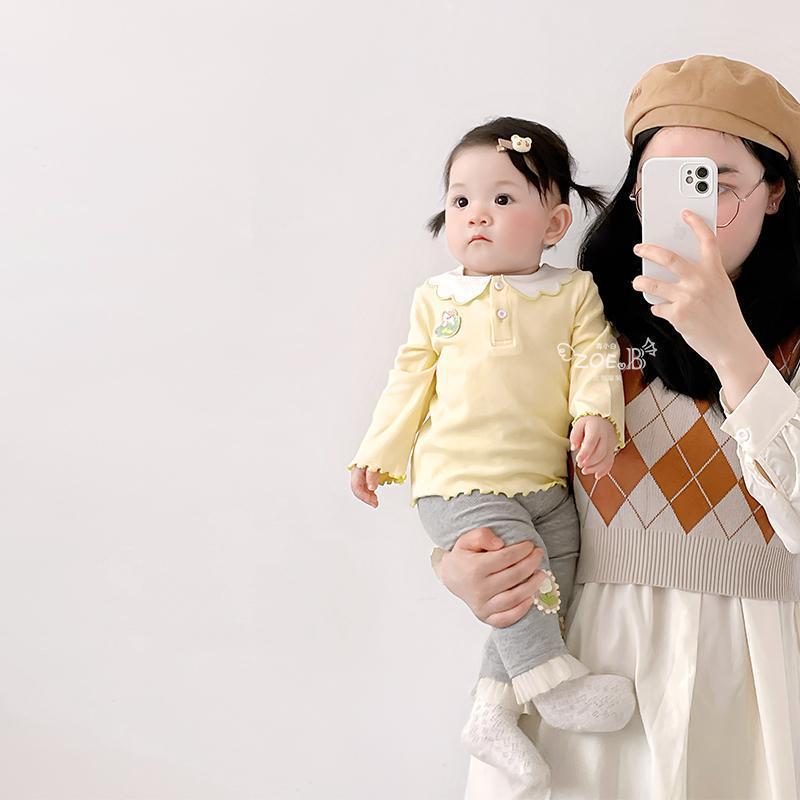 ベビー服 長袖Tシャツ 秋冬 子供服 トップス パンツ 2点セット 女の子 かわいい おしゃれ 綿 カジュアル 普段使い