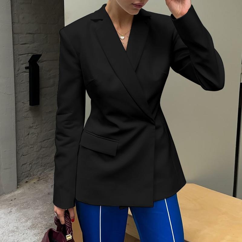 ジャケット レディース 秋冬 背中開き スリムフィット 長袖 テーラードジャケット アウター 婦人服 トップス 個性的なデザイン