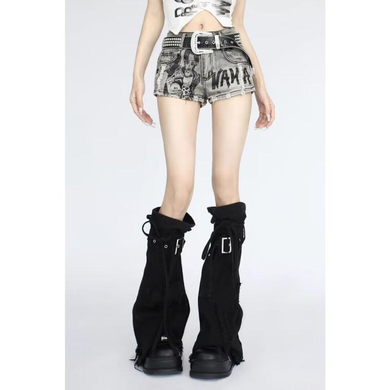 ショートパンツ レディース ローライズ デニムパンツ 黒 ストレッチ スリム ミニ丈 カジュアル 通勤 通学 春夏