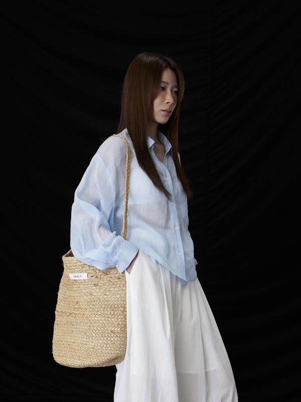 レディース 麻 プルオーバー 長袖 防晒 トップス 純色 修身 決まり切った丈 プルオーバー色つや 衣嚢 付き添い人 単排名取り草 日韓心地好い 表現スタイル 当たること冷感 吸湿速乾 軽さ 通い 普段使い走り 白いこと サクラ色 黄色 青み 米国海軍 赤銅色 春夏