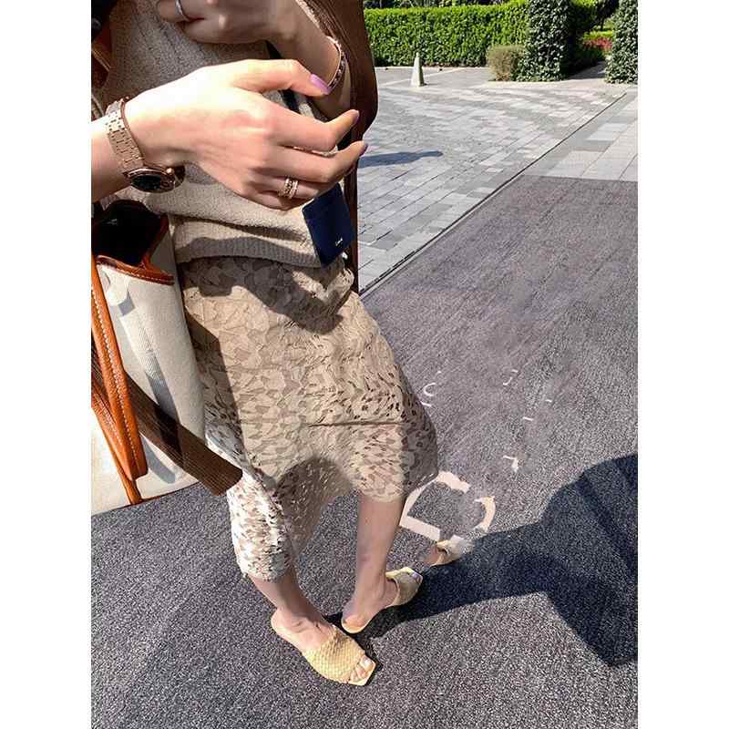 スカート レディース 月光 レース スカート 花柄レース タイトスカート ミモレ丈スカート ひざ下丈スカート ベージュ ブラック 高級感 伸縮性 通勤 普段使い