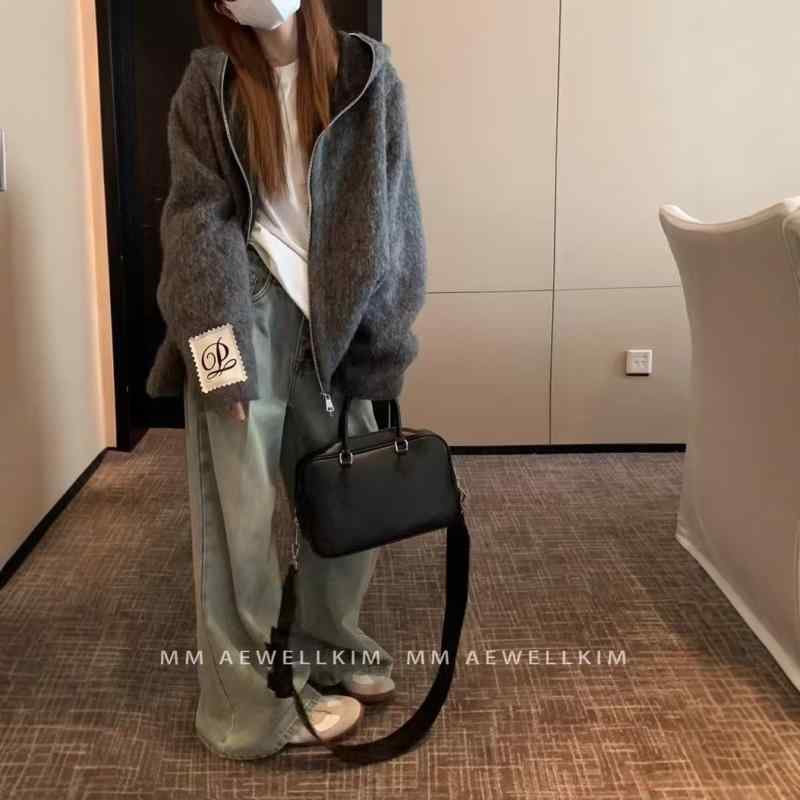 コート レディース ウール アウター フード付き ゆったり 厚手 秋冬 韓国風 カジュアル 暖かい ポケット付き ドロップショルダー