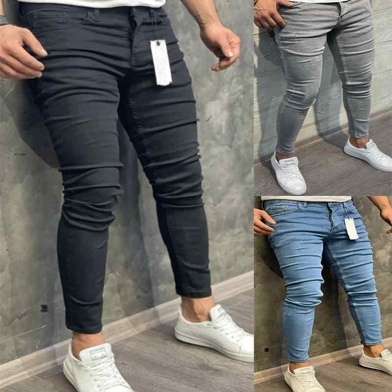 メンズ ジーンズ 牛仔パンツ スキニーパンツ 小脚 タイトフィット 伸縮性 中腰 長ズボン ジッパー ウォッシュ加工 綿素材 日常使い 青少年向け 四季 通勤 普段着 軽量 スリムシルエット 浅ブルー ブラック グレー ネイビー