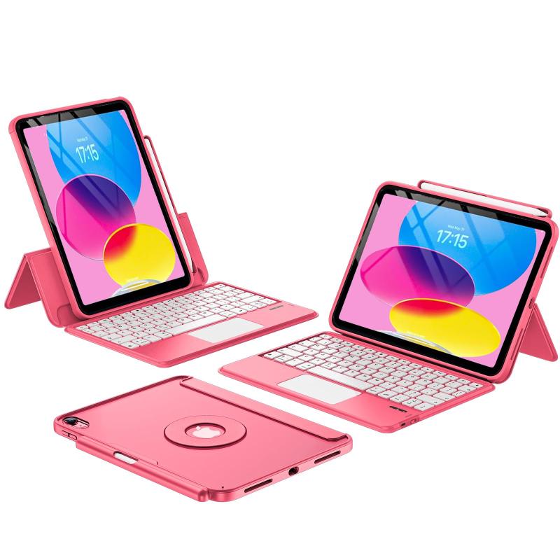 ProCase iPad Air 11 キーボードケース (M3/M2) 2025/2024 磁気機能 取り外し可能なワイヤレスキーボード付き ペン収納 タッチパッド 横と縦置き 着脱式 適用モデル：iPad Air 6世代/5世代 2022/Air 4
