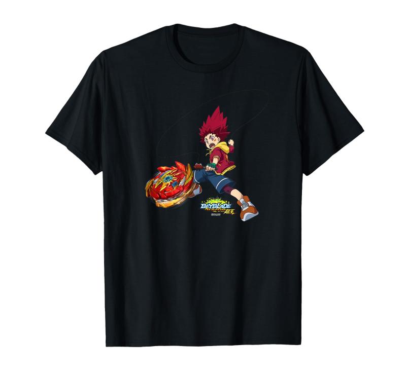 ベイブレードバースト スパーキング 朝日ヒュウガ＆スーパーハイペリオン Tシャツ画像