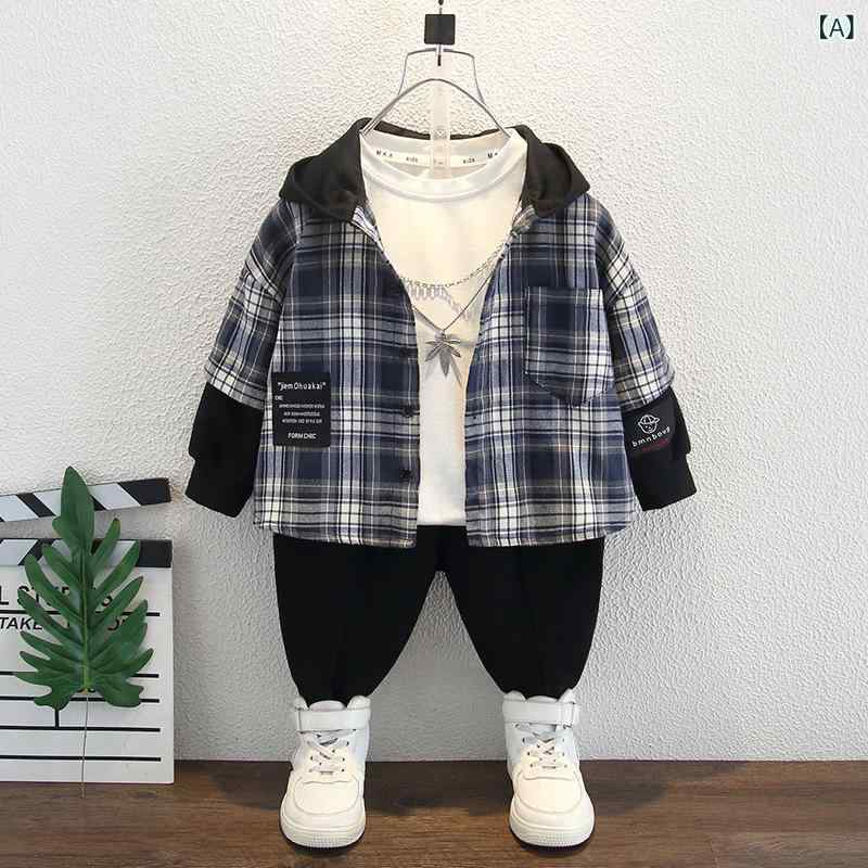 シャツ キッズ 男の子 子供服 チェック柄 コットン パーカー 春秋 長袖 アウター ボーイズ カジュアル トップス 普段着 おしゃれ