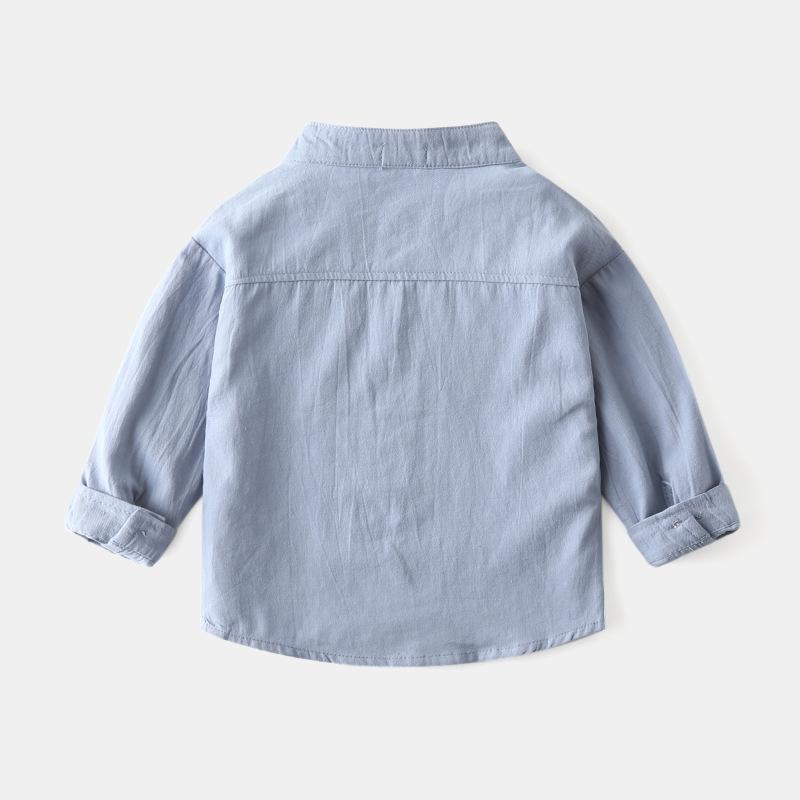 子供服 長袖シャツ 男の子 立襟シャツ 春物 ベビー服 トップス おしゃれ 普段着 綿100% 90cm 100cm 110cm 120cm 130cm ホワイト イエロー 水色 レッド