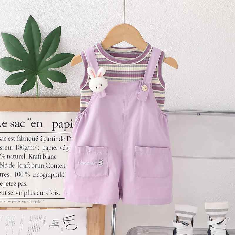 子供服 女の子 背 ???儿童装 上下セット 夏服 ノースリーブ タンクトップ スカート カジュアル かわいい 薄手 幼児 普段着 ベビー ガールズ 上下 セットアップ ピンク系
