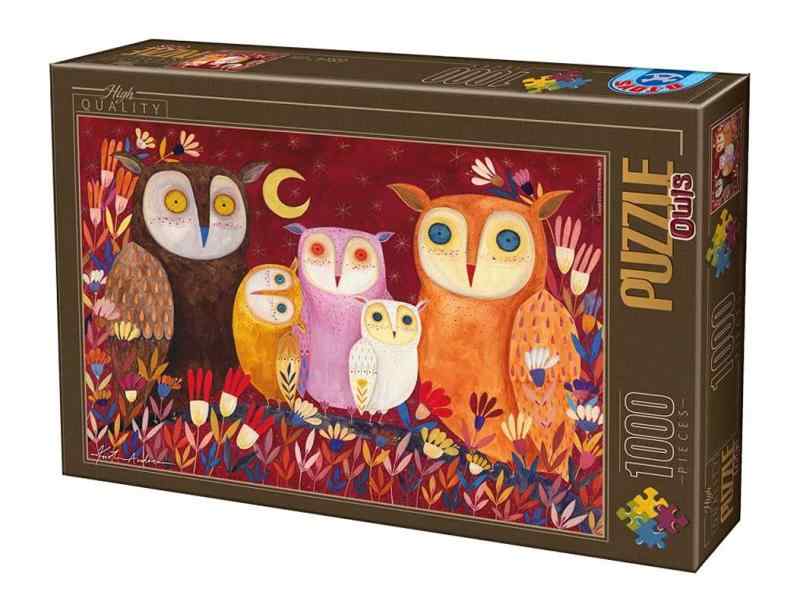 1000ピース ジグソーパズル D-Toys・73747-OW01 Andrea K・・rti : Owls-01 47×68cm