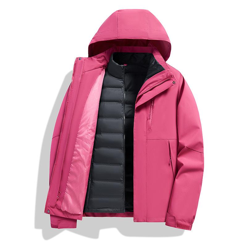 マウンテンパーカー 防風 ジャケット 取り外し可能 3way アウター 防寒 撥水 保温 登山ウェア アウトドアウェア 男性用 女性用 秋冬|イーマイショップ