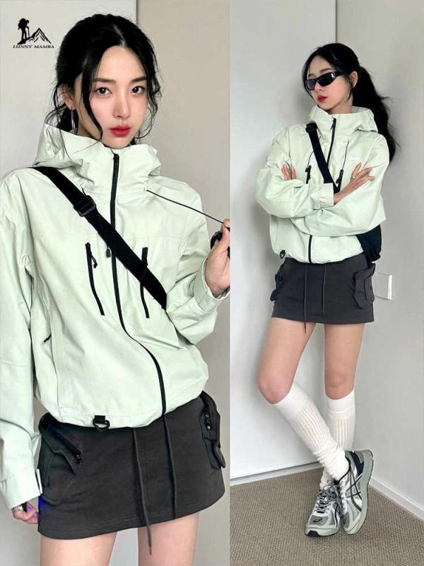 マウンテンパーカー レディース 防風 防水 ジャケット アウトドアウェア 秋冬 ペア撥水 防寒着 フリース インナー付き 取り外し可能 ブラック系