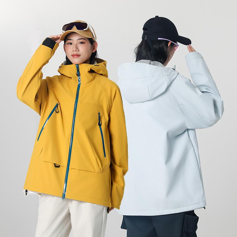 マウンテンパーカー 男女兼用 アウトドア 登山用ジャケット 防風 防水 撥水 裏起毛 フリース 春秋冬