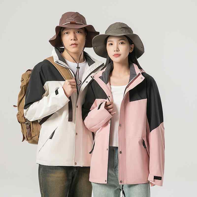 マウンテンパーカー レディース メンズ 防風 防水 撥水 ジャケット 春秋 登山 ウェア 男性用 女性用 アウトドア 釣り キャンプ 散歩 フード付き ジャンパー ブルゾン 深棕駝 雪松緑 浅ピンク 深蘭色 鉄灰 深・柑其 象牙白 黒 S M L XL X