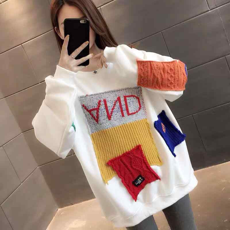 トレーナー レディース オーバーサイズ ゆったり ドロップショルダー 接触冷感 韓国風 ストリート 秋冬 丸首 トップス