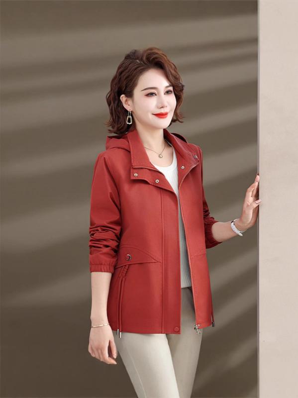 上衣 レディース 亭主持ち 烏兎 薄っぺら アウター 心地好い 綿 ボンネット付き添い人 赤いこと カーキ L XL XXL XXXL XXXXL