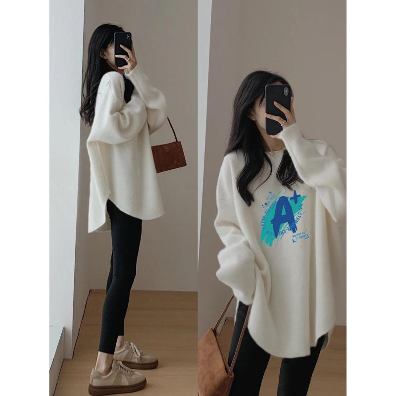 Tシャツ レディース 春秋冬 長袖 ラウンドネック カップル 厚手 ゆったり トップス かわいい 韓国風 カットソー 接触冷感 吸湿速乾