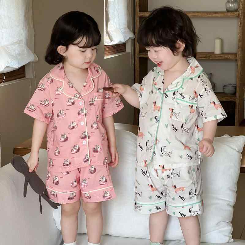 子供用パジャマ 上下セット 半袖 短パン 春夏 薄手 綿100％ 吸湿速乾 かわいい アニマル柄 キッズ ベビー 男の子 女の子 部屋着 寝間着 90 100 110 120 130 140 4,741円