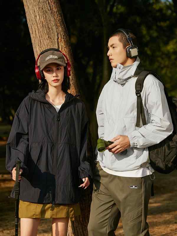 アウトドア御召しもの 成人男性用 成人女性用 UVとり捨てる 雨合羽 防風 パーカー 山登り 魚釣り 難民キャンプ 速乾燥状態 通気性 軽さ 取りはらい能力のあるボンネット付き添い人 黒 黒いこと 薄墨色 紫 パープル 白 白いこと S M L XL 2XL