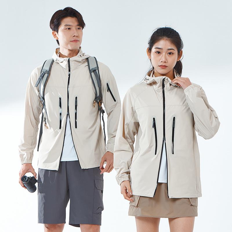 アウター レディース メンズ 接触冷感 UVカット 撥水 薄手 パーカー ラッシュガード キャンプ 釣り 登山 スポーツ アウトドア 男性用 女性用 ユニセックス 春夏(x5)