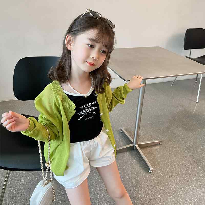 キッズ アウター 女の子 薄手 カーディガン 夏用 日焼け止め 接触冷感 通気性